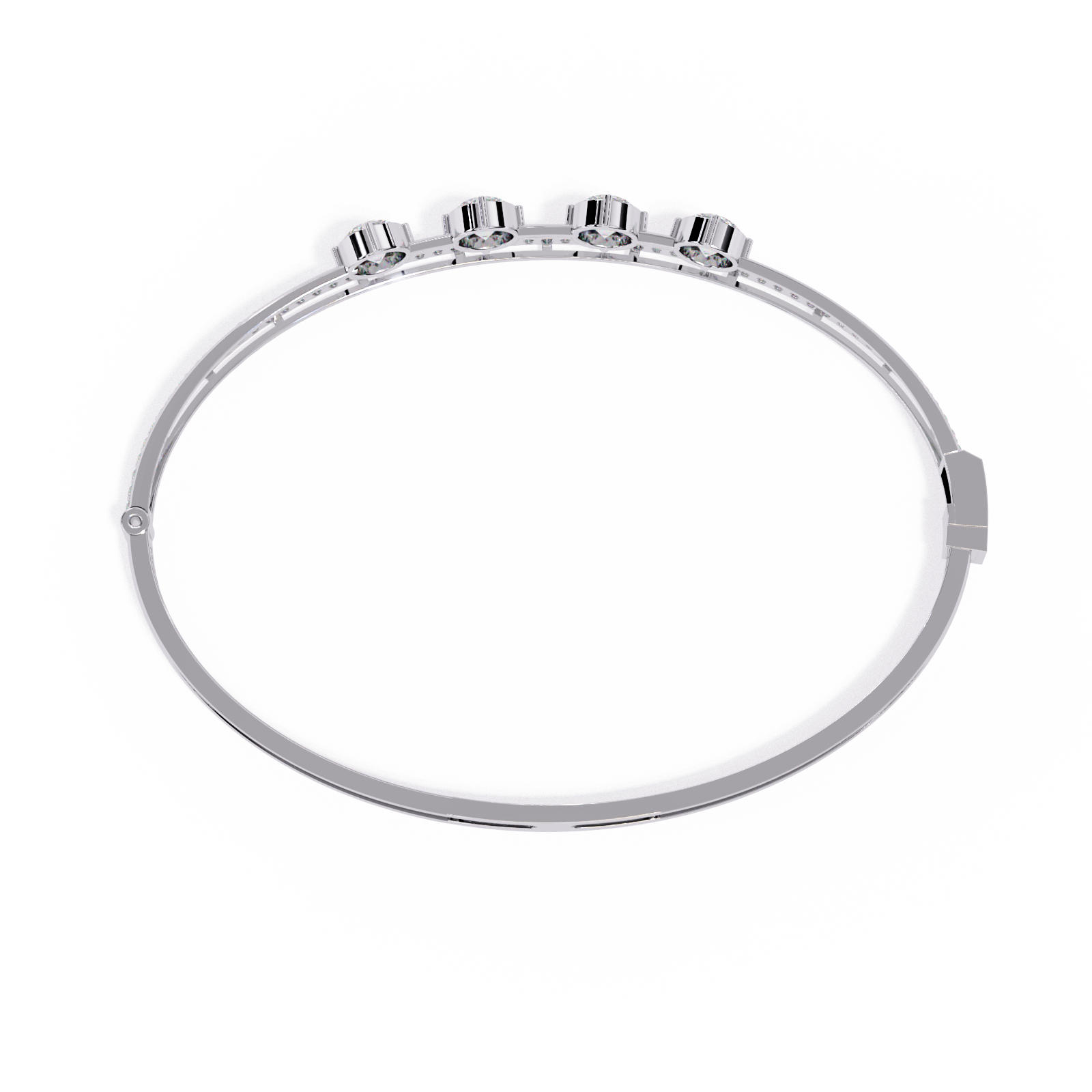 Solitairekart 2.32ct Four-Stone Diamond Bracelet-HI Color, VS-SI Clarity